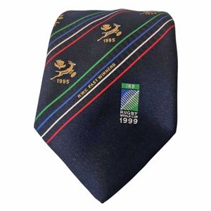 BELMONT SILK vintage Rugby World Cup 1999 Blue Tie